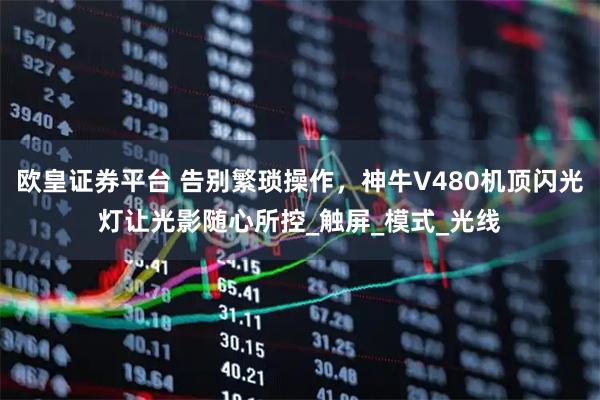 欧皇证券平台 告别繁琐操作，神牛V480机顶闪光灯让光影随心所控_触屏_模式_光线